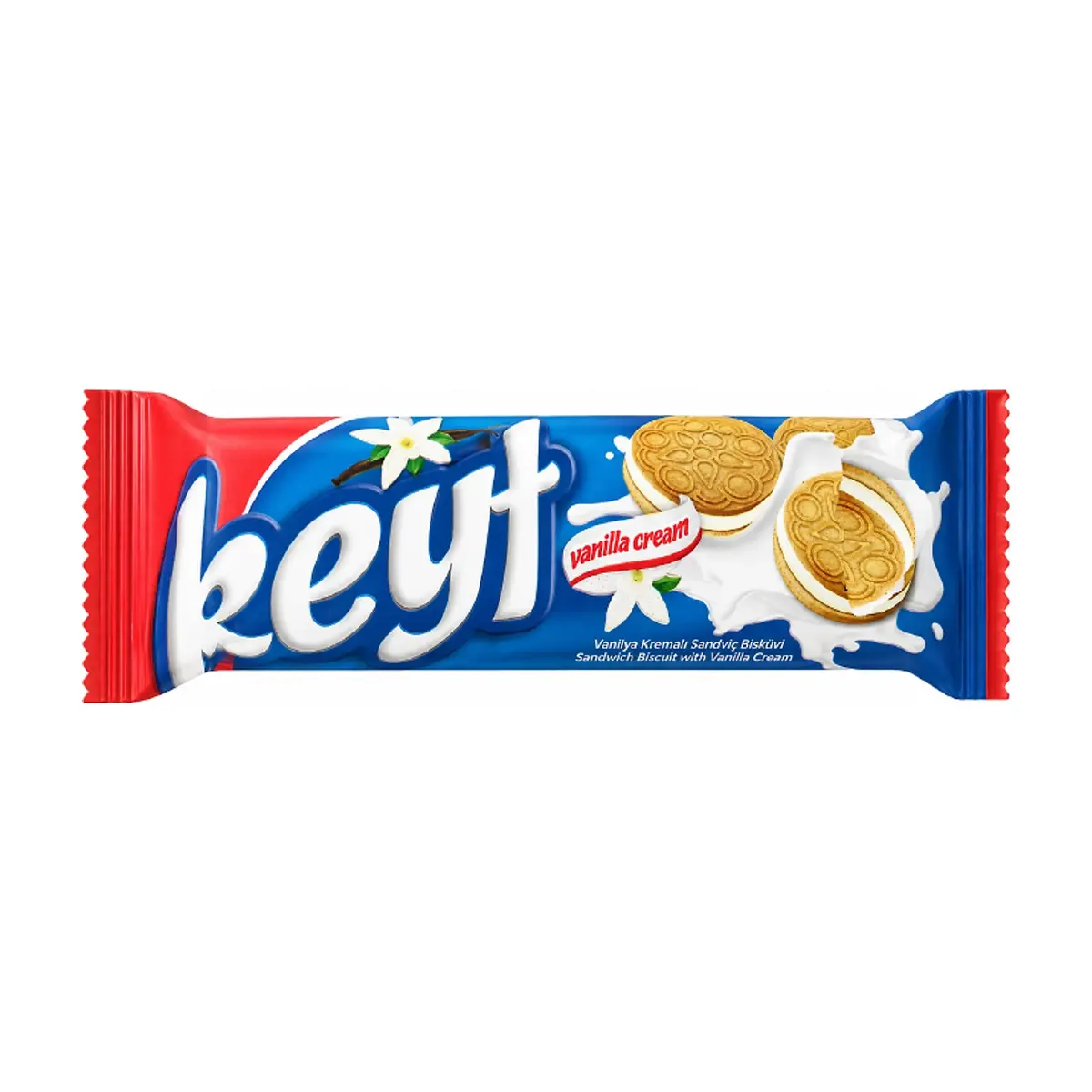 Galleta sándwich con crema de vainilla Keyf Golda (24 X 50 g / 1.76 oz) - Thumbnail 2