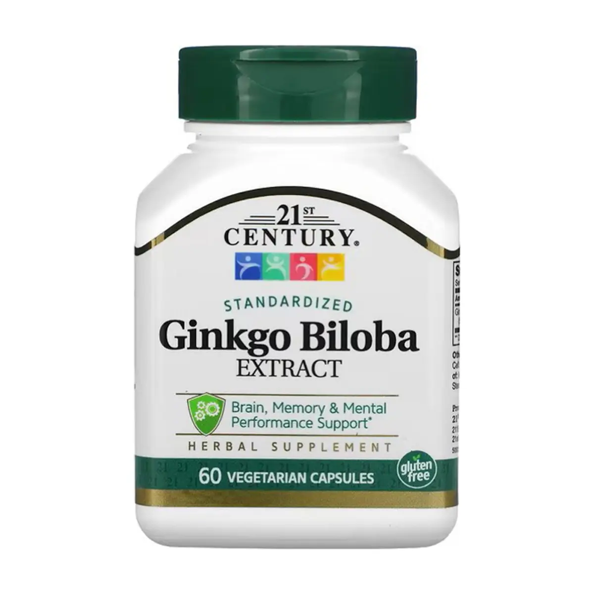 Extracto de Ginkgo biloba estandarizado 21st Century (60 cápsulas) - Thumbnail 3