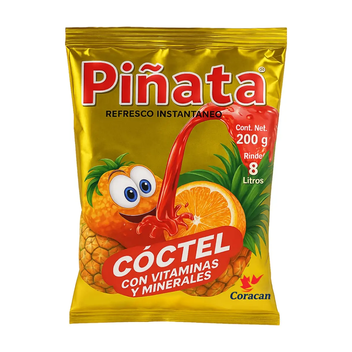 Refresco instantáneo sabor cóctel Piñata (200 g / 7 oz)