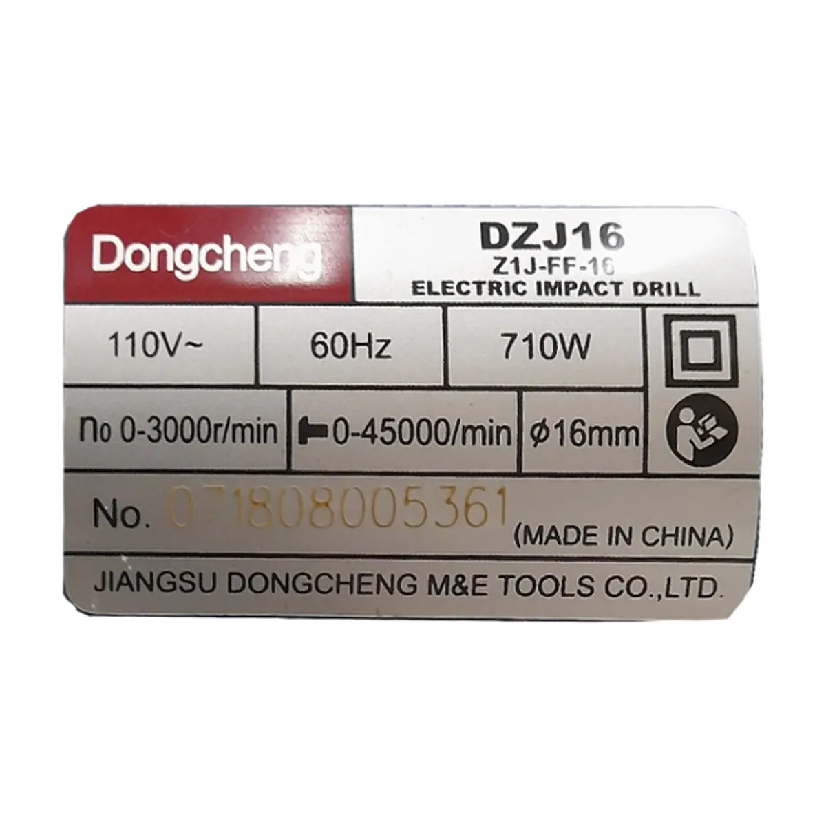Taladro con percutor de 710 W y 16 mm DongCheng DZJ16 - Thumbnail 2