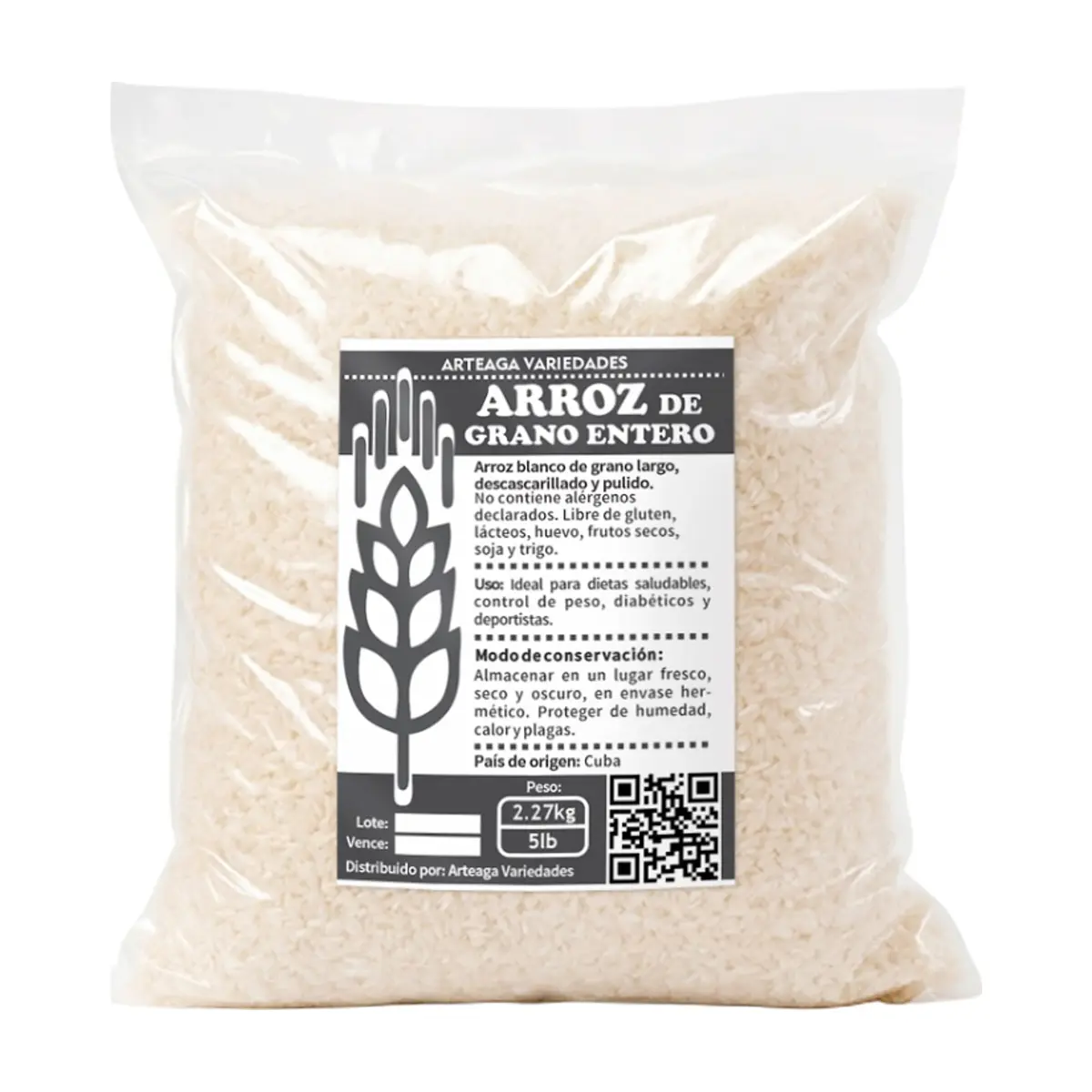Arroz de grano entero Arteaga Variedades (2.27 kg / 5 lb) - Miniatura 1