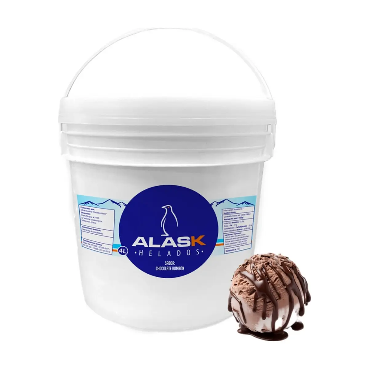 Helado de chocolate bombón Alask (4 L)
