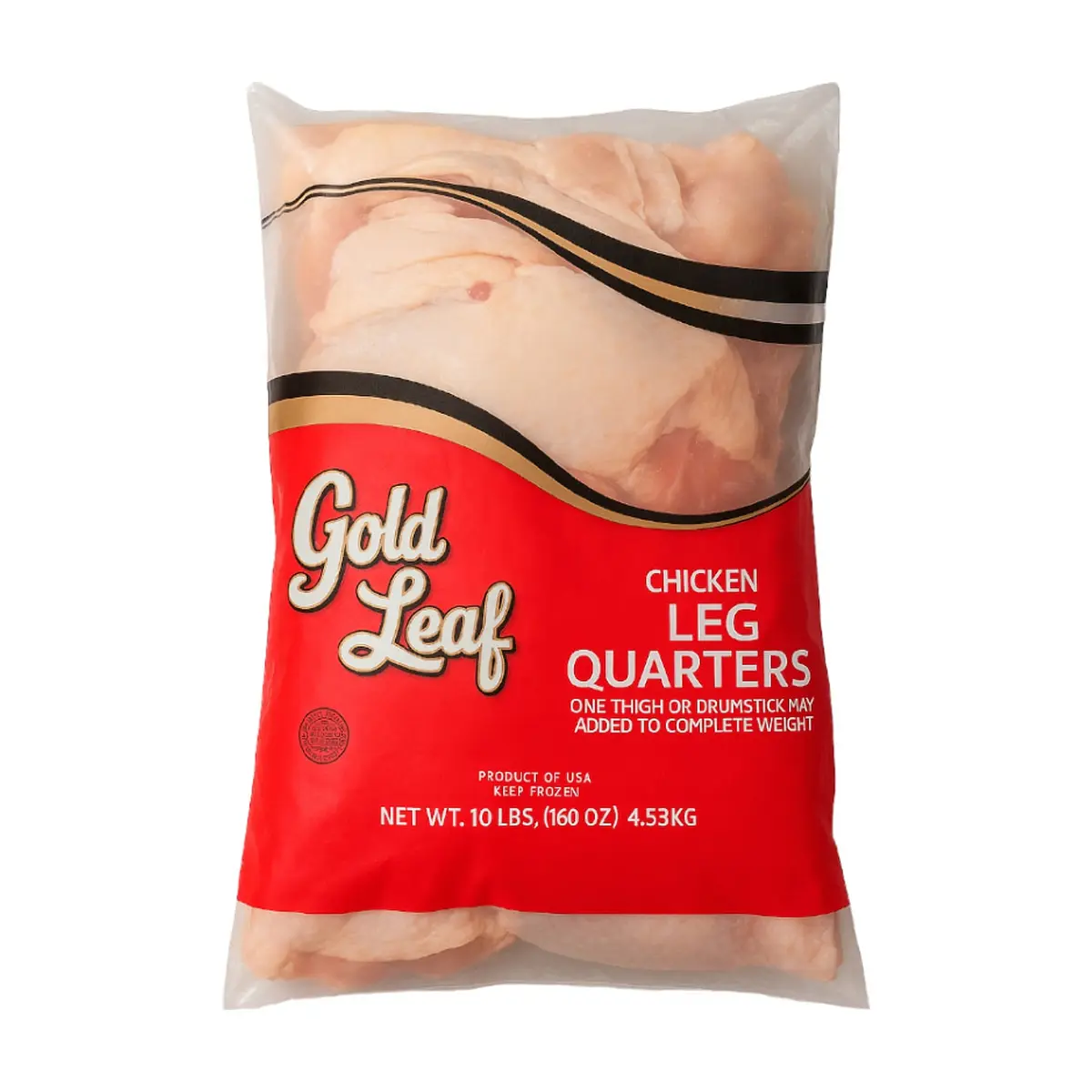 Cuartos traseros de pollo Gold Leaf (4.53 kg / 10 lb)