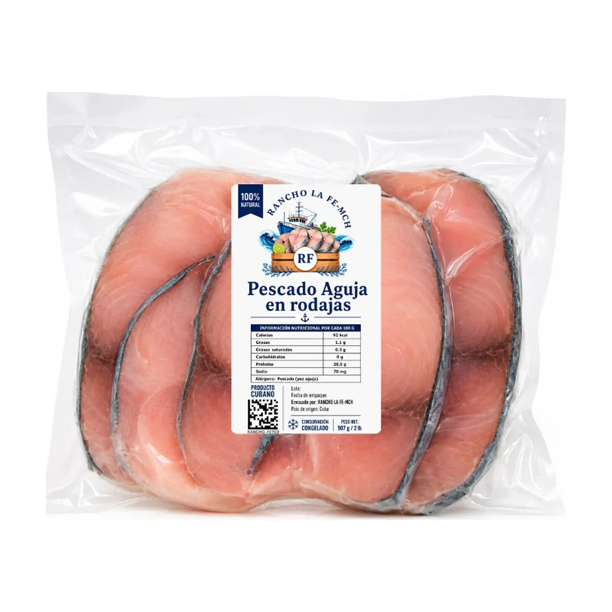 Pez aguja en rodajas Rancho la Fe - MCH (907 g / 2 lb)