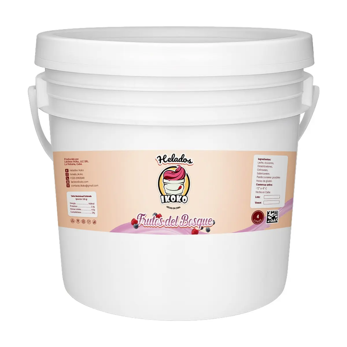 Helado sabor frutos del bosque IKOKO (4 L) - Miniatura 1