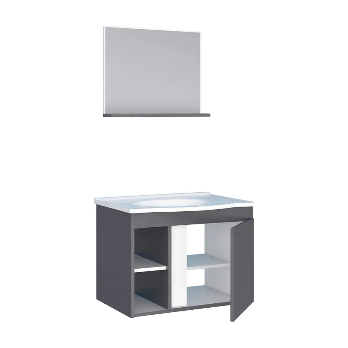 Mueble de baño gris en madera Cozimax Safira - Thumbnail 4