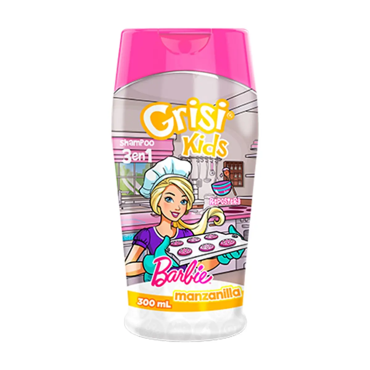Champú infantil 3 en 1 Barbie Repostera Grisi Kids (300 ml) - Thumbnail 2