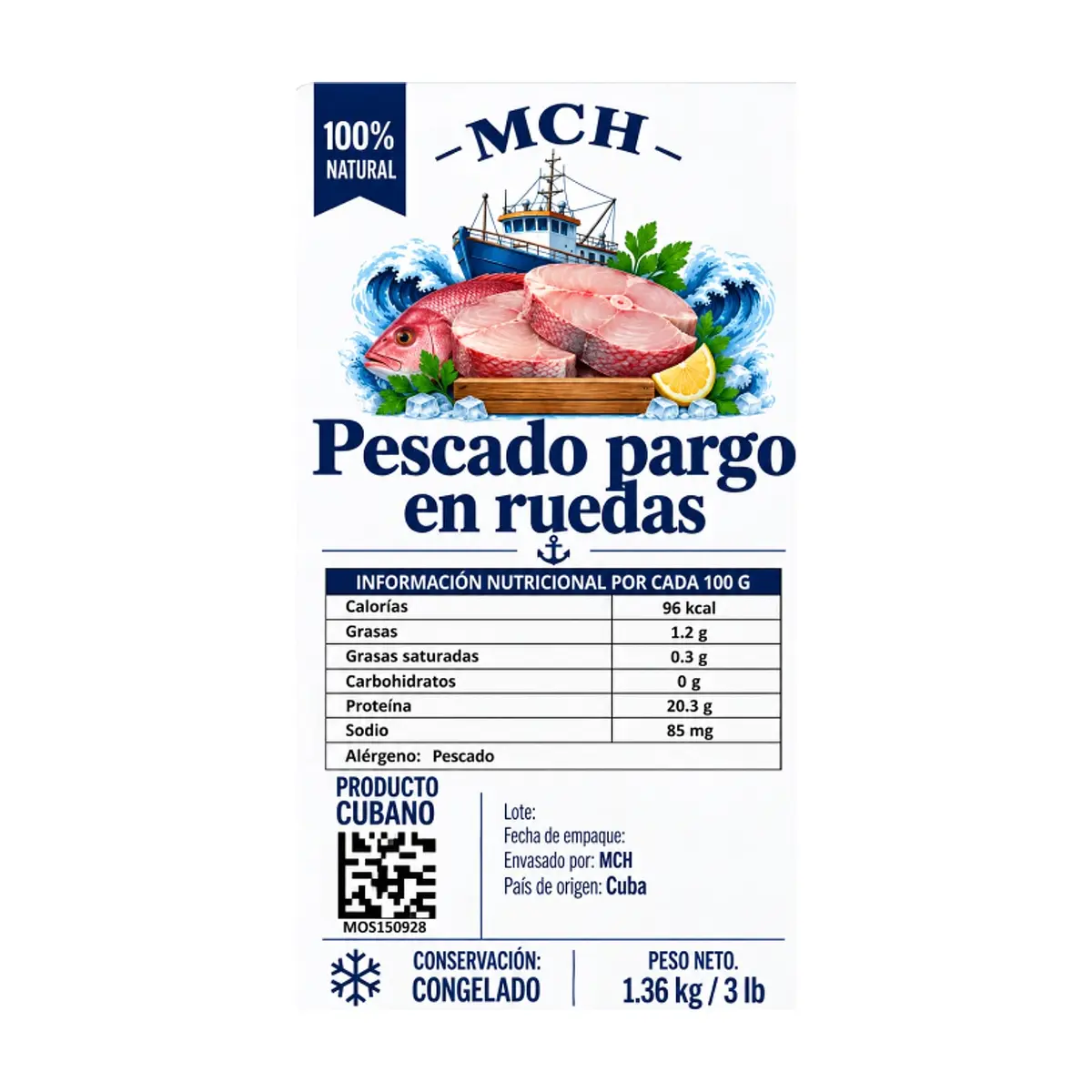 Pescado pargo en ruedas MCH (1.36 kg / 3 lb) - Thumbnail 3