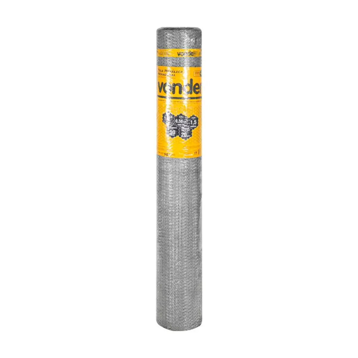 Malla hexagonal galvanizada 1/2" de apertura 1.5 m x 50 m Vonder