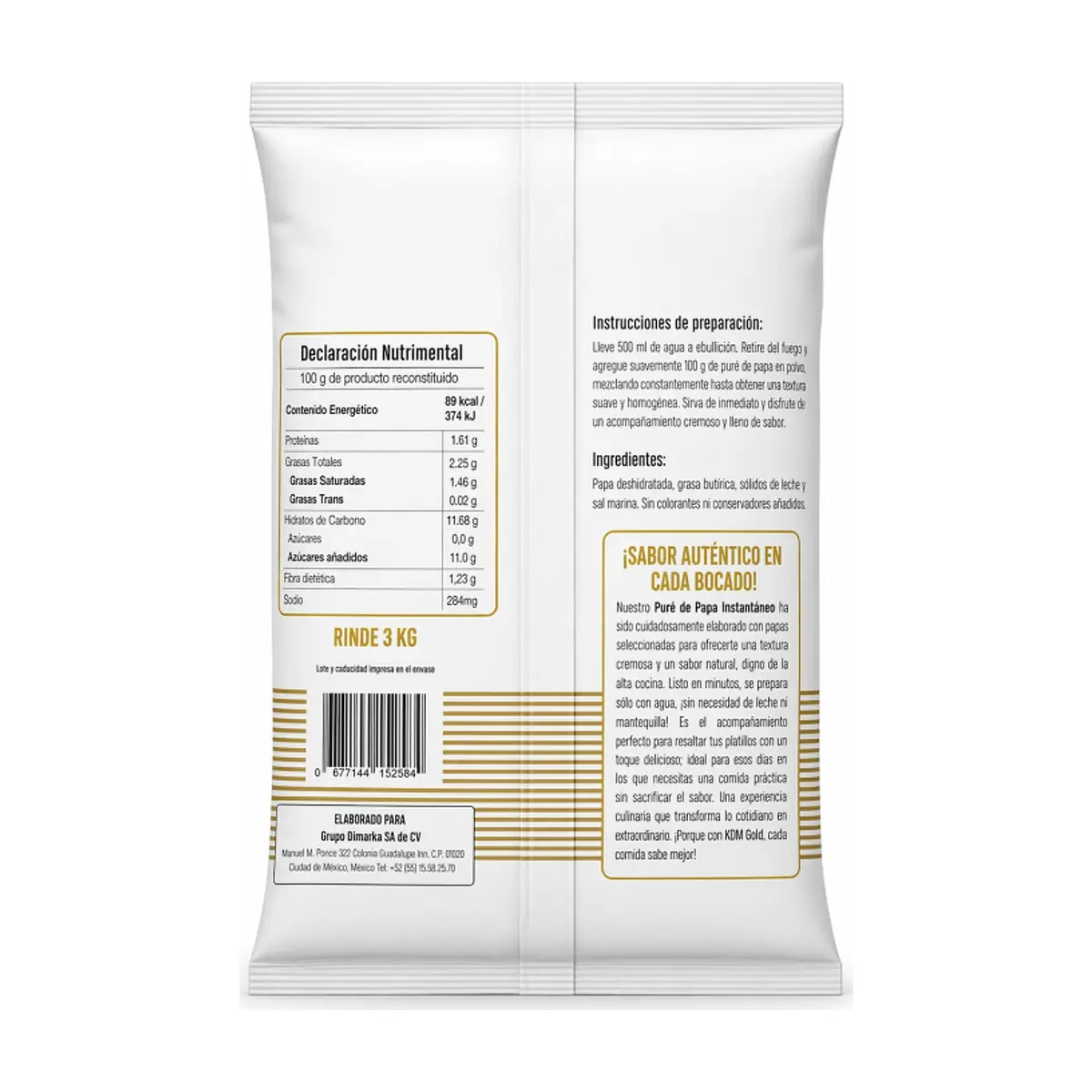 Puré de papa instantáneo KDM Gold (500 g / 1.10 lb) - Thumbnail 2
