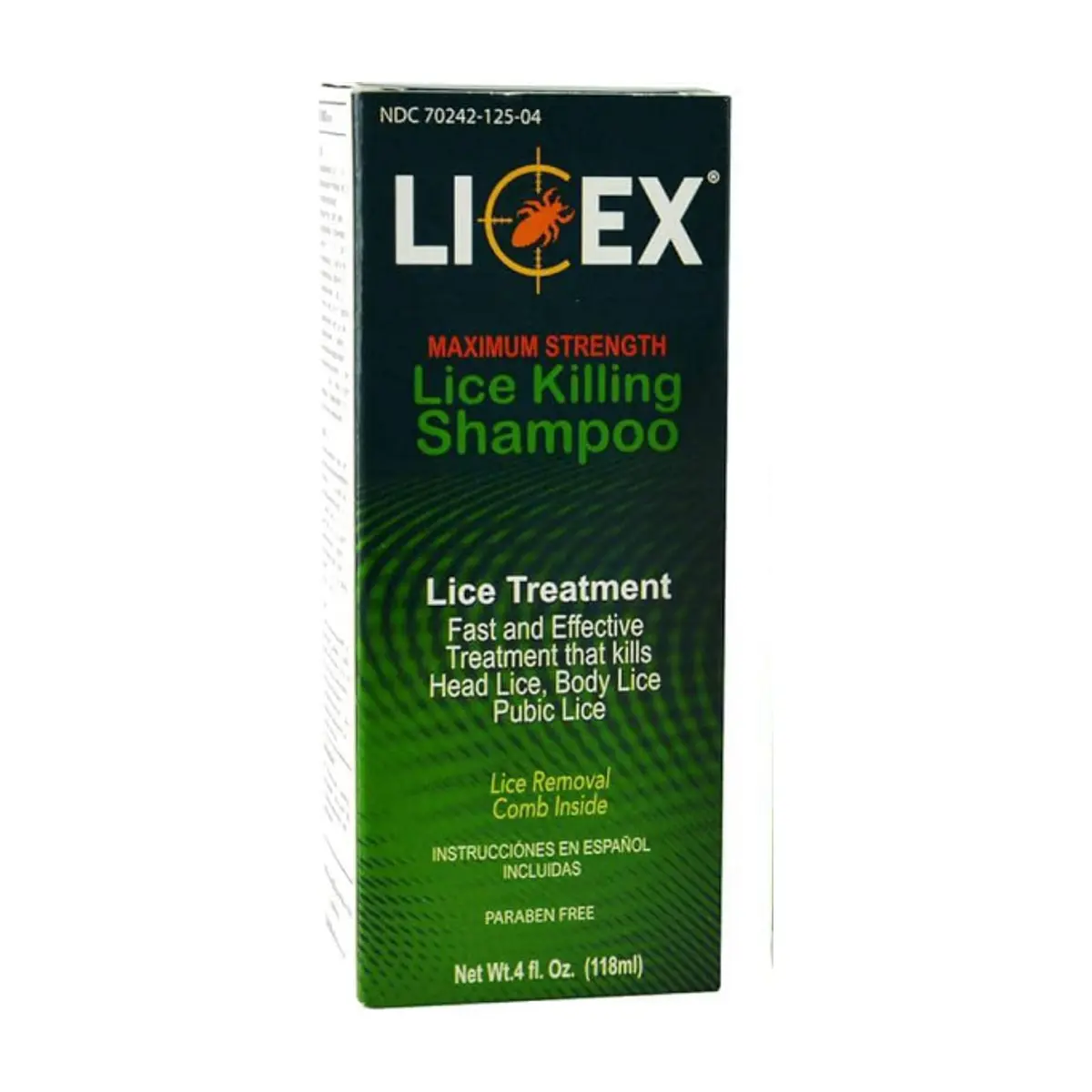 Champú antipiojos con peine Licex (4 oz / 118 ml)