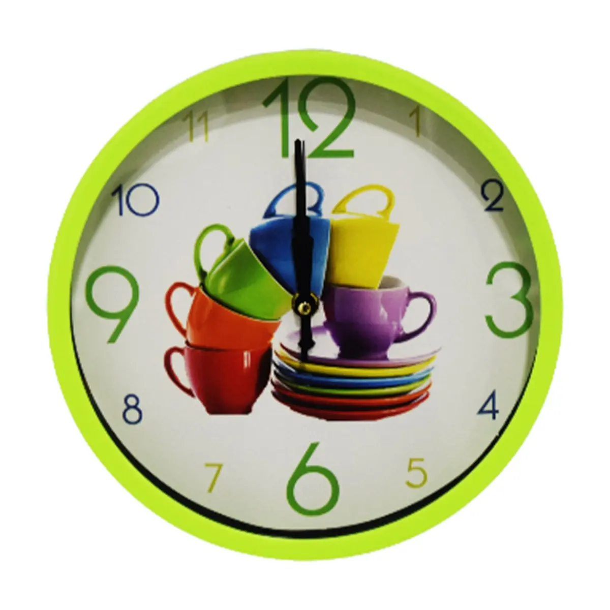 Reloj de pared decorativo de 25 cm con temática de café Yanda