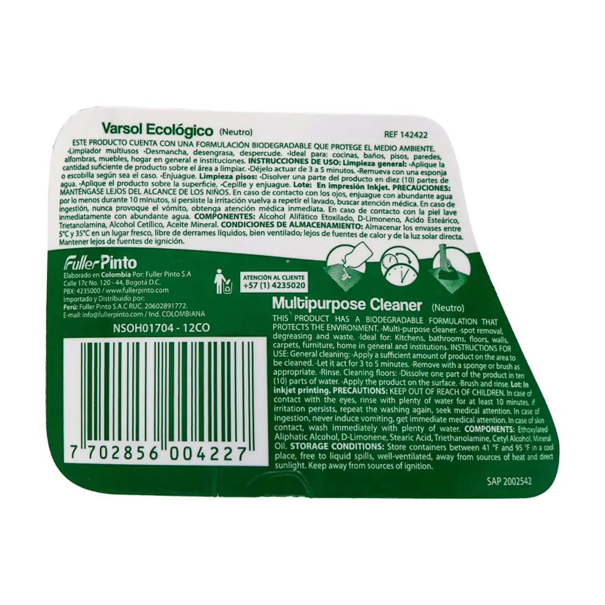 Limpiador multipropósito Varsol Full Fresh (1 L / 33.8 floz) - Miniatura 3
