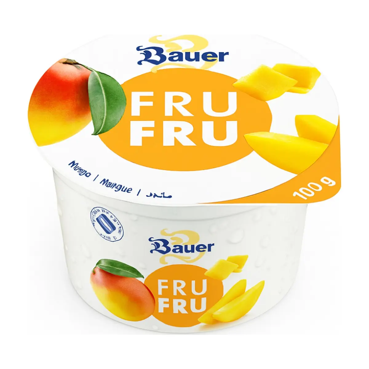 Yogur sabor mango Bauer Fru Fru (100g / 3.53oz)