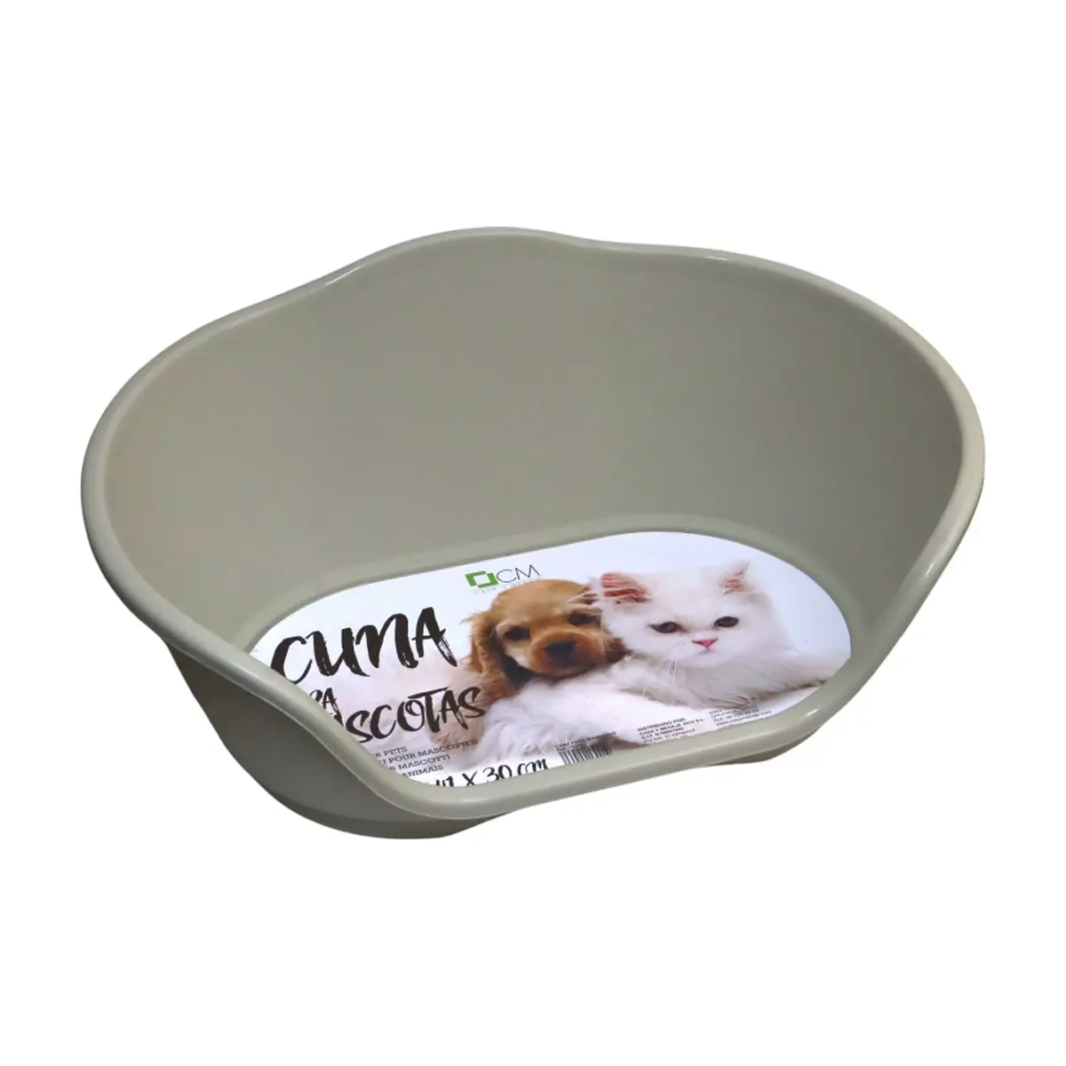 Cuna de plástico color beige para mascotas de 65 cm x 41 cm Casa y Menaje - Thumbnail 3
