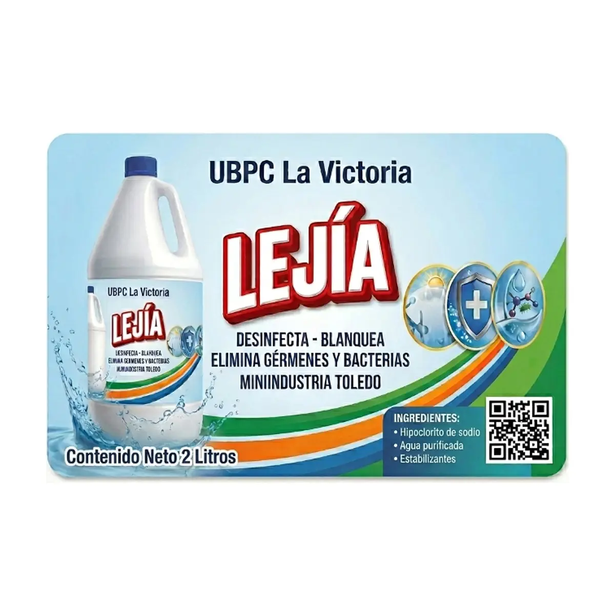 Lejía de cloro concentrada La Victoria (2 L) - Thumbnail 2