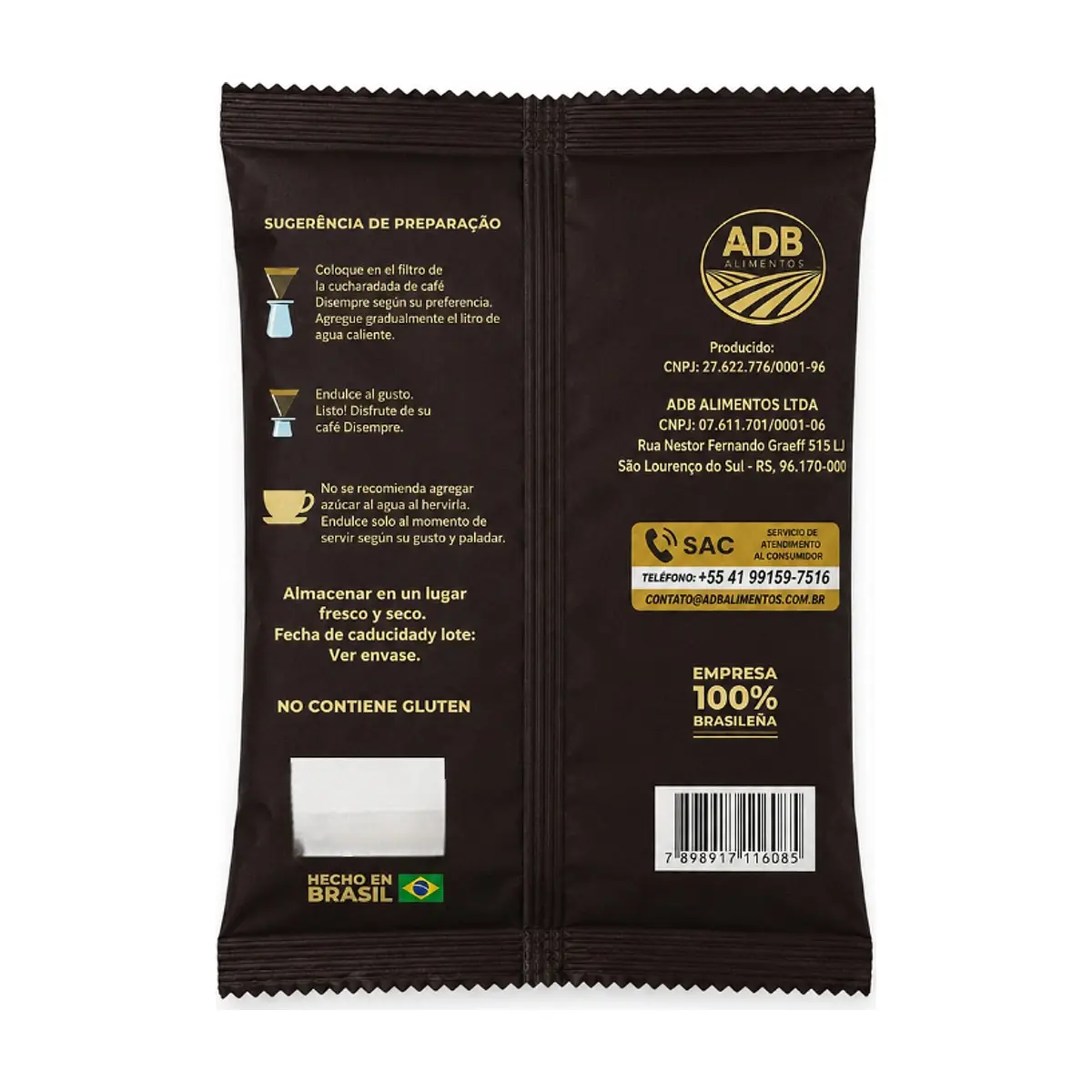 Café tostado y molido extrafuerte Disempre (250 g / 8.8 oz) - Thumbnail 2