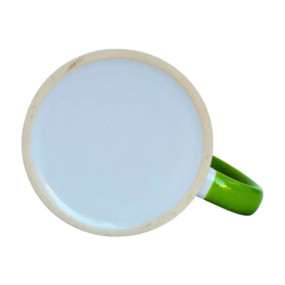Taza de cerámica blanca y verde Torbex - Thumbnail 4