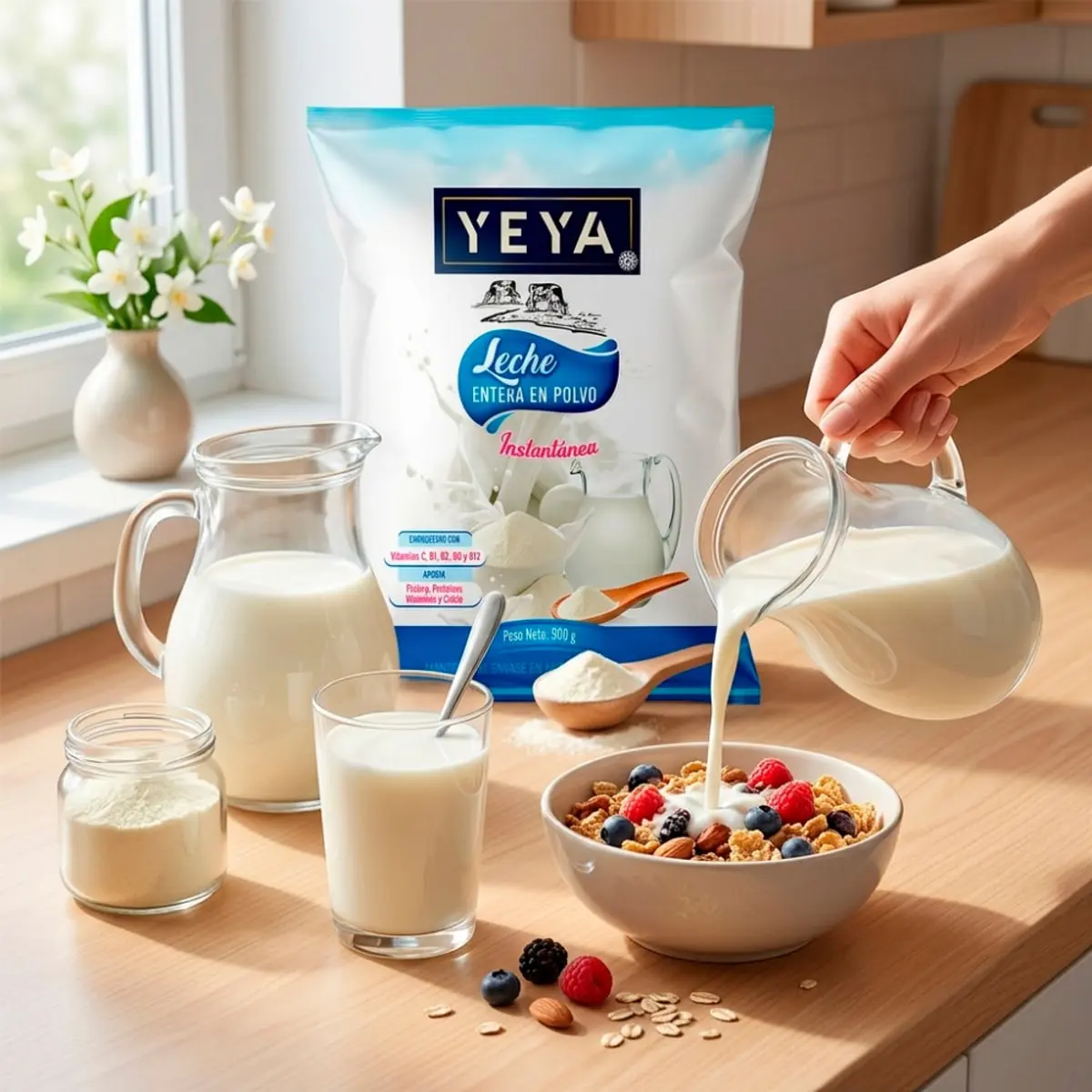 Leche entera en polvo YEYA (900 g / 1.98 lb) - Thumbnail 4