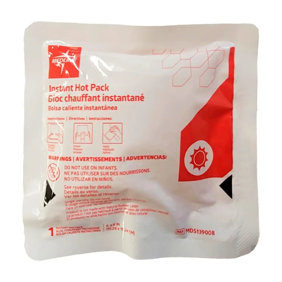 Bolsa caliente instantánea 15.24 cm x 15.24 cm Medline