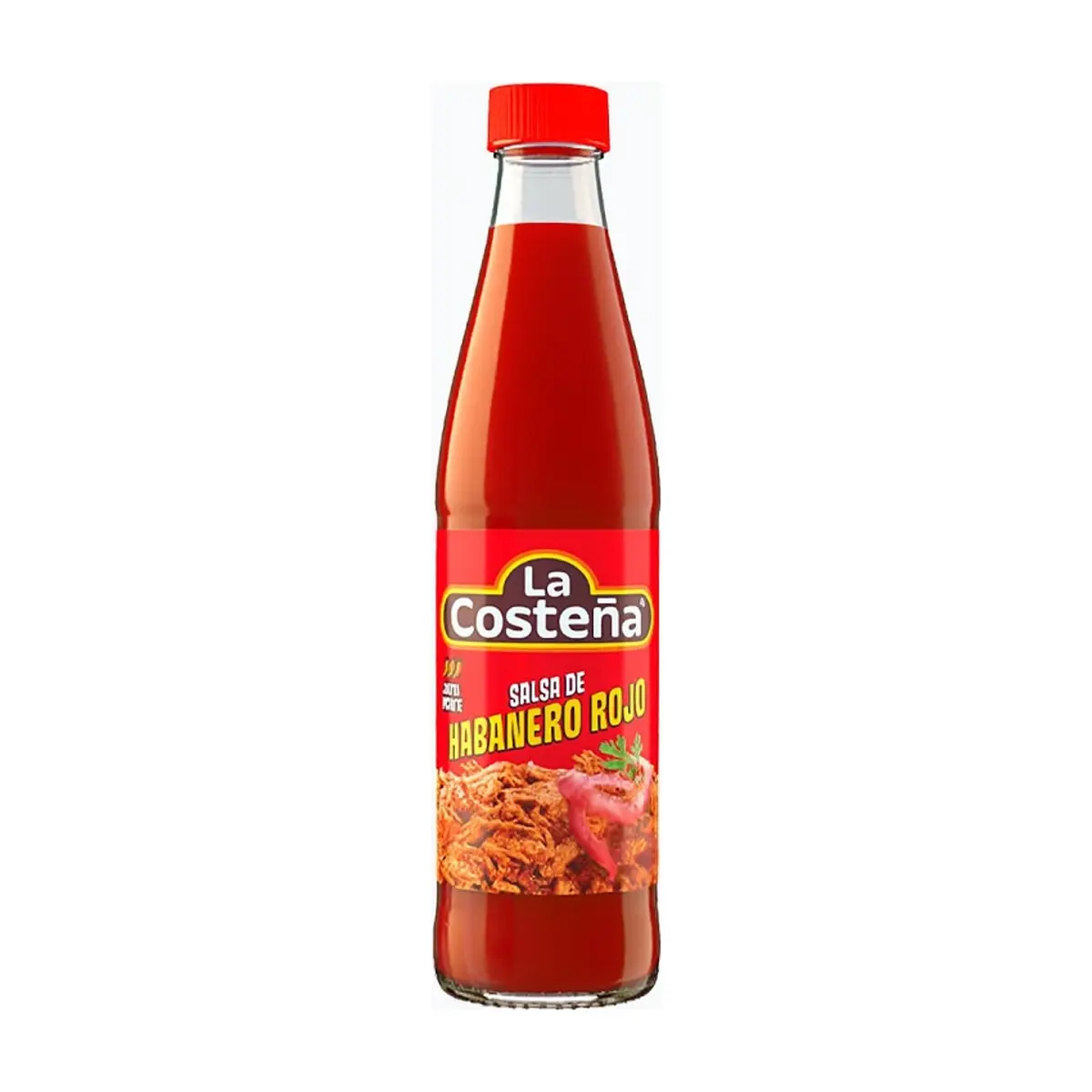 Salsa Chile Habanero Rojo en Botella (145ml) LA COSTEÑA
