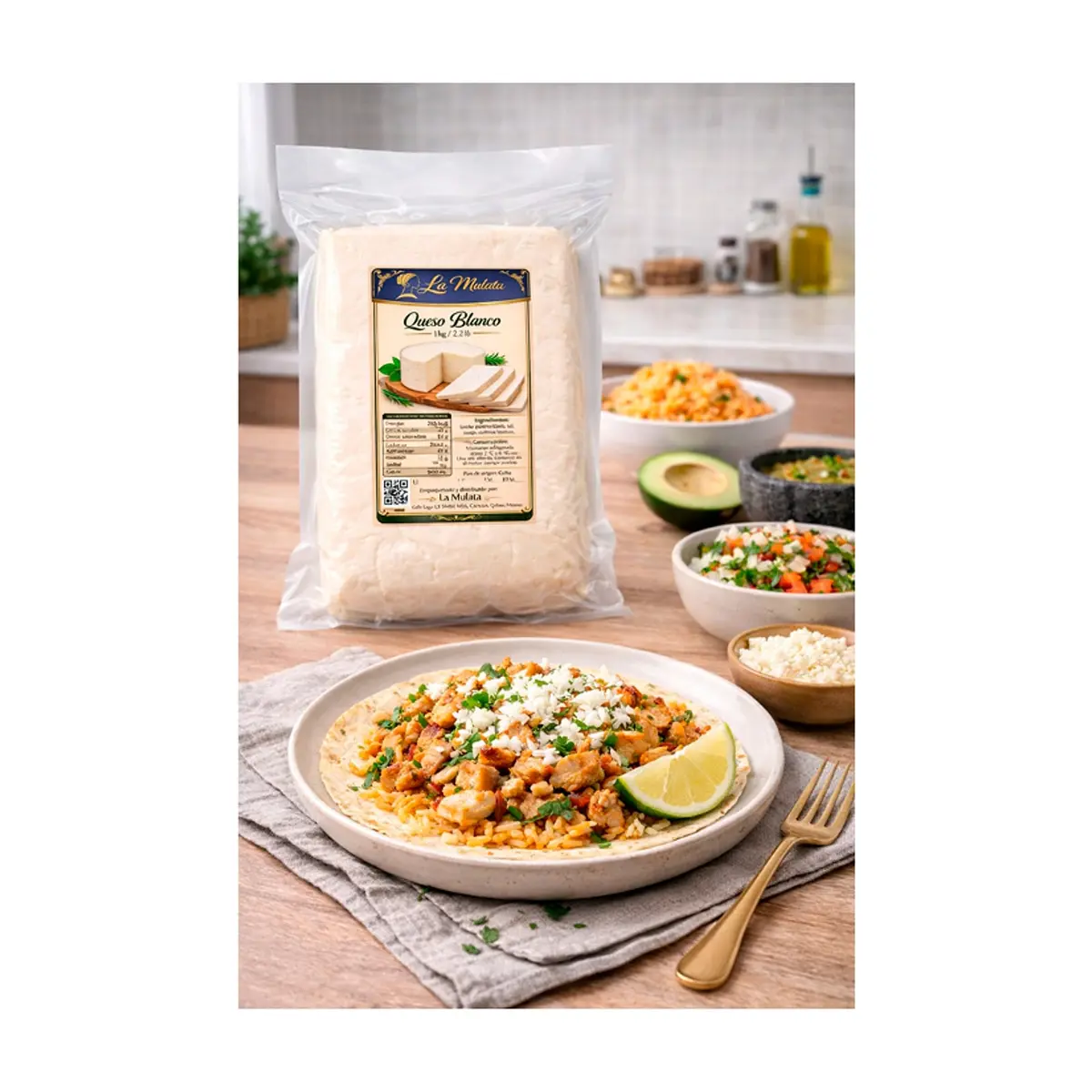 Queso blanco La Mulata (1 kg / 2.2 lb) - Miniatura 3