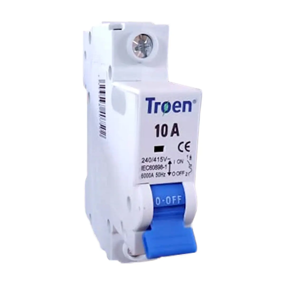 Interruptor - breaker - termomagnético de 1 polo tipo europeo 10 A Troen