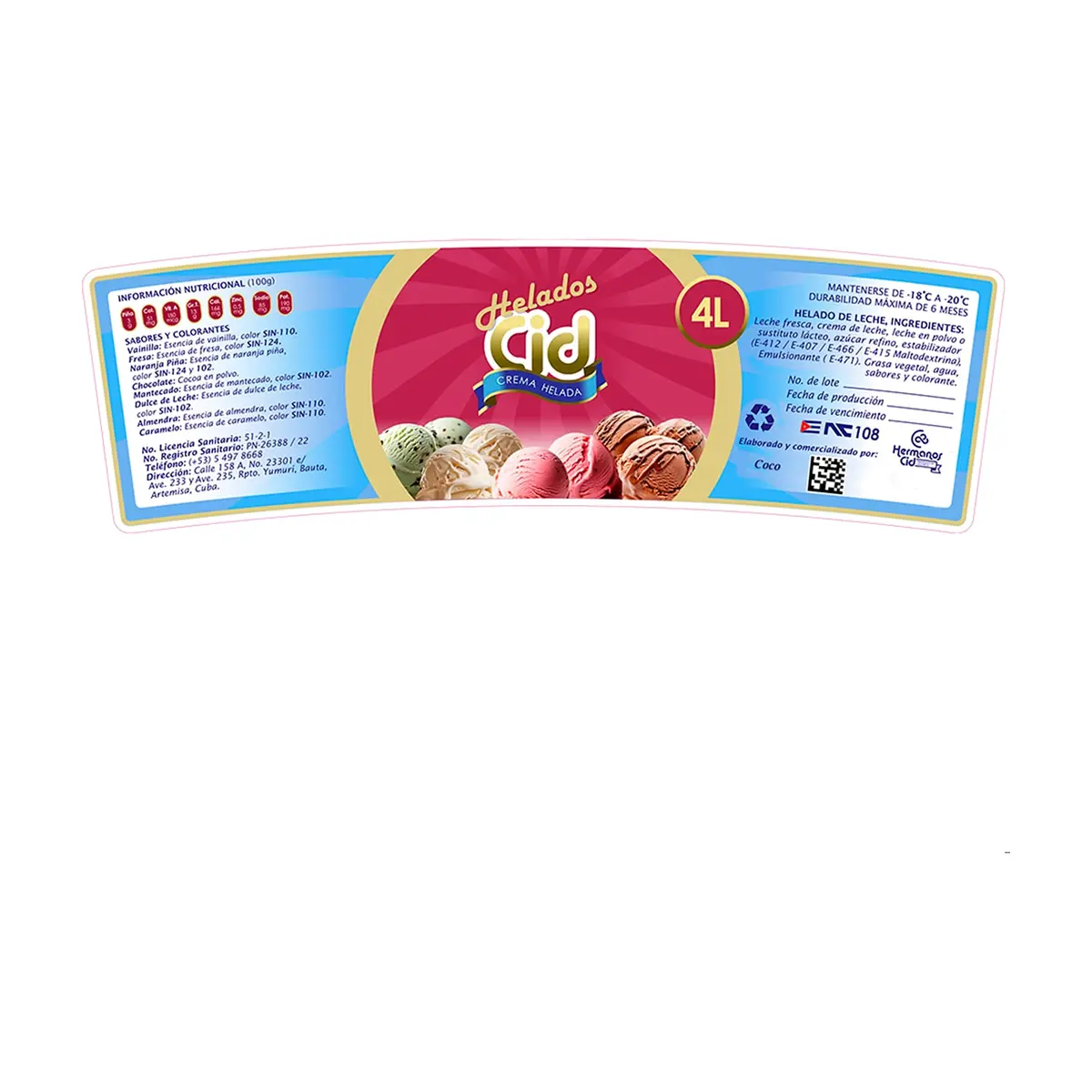 Helado sabor coco CID (4 L) - Thumbnail 4