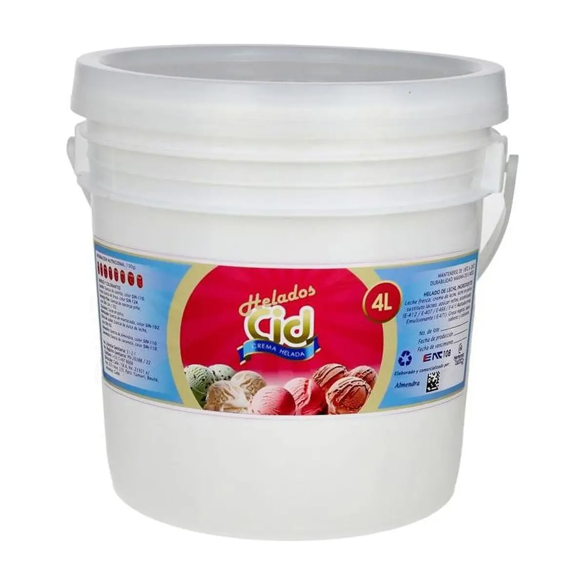 Helado sabor almendra CID (4 L)