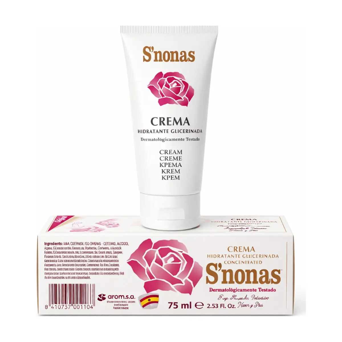 Crema hidratante glicerinada S'nonas (75 ml)