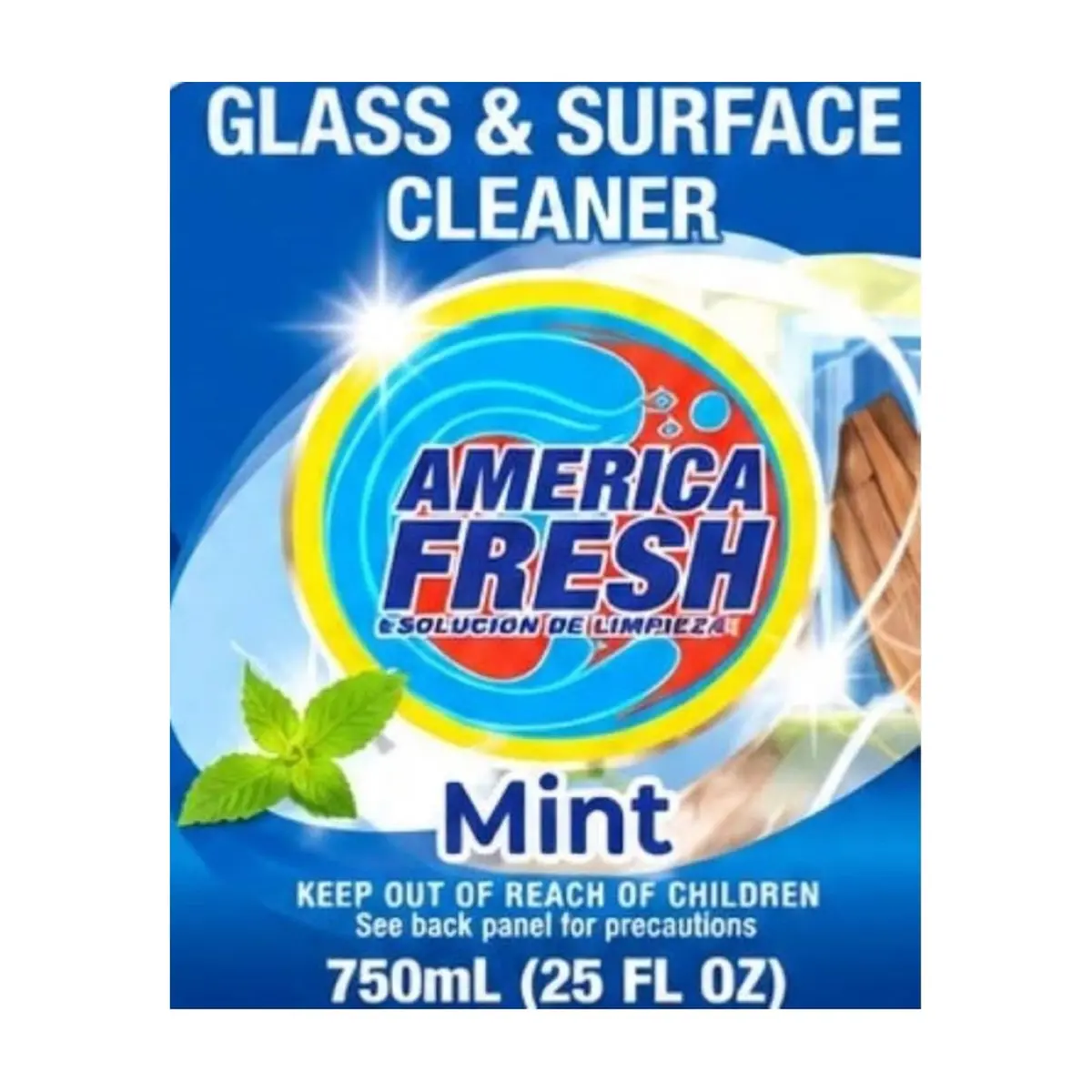 Limpiador de vidrios y superficies con fragancia de menta America Fresh (750 ml / 25.36 fl oz) - Miniatura 2