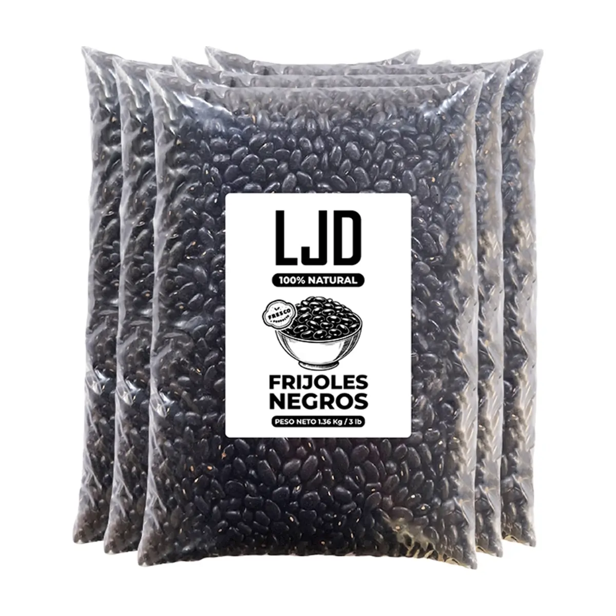 Frijoles negros LJD (5 x 1.36 kg / 3 lb)
