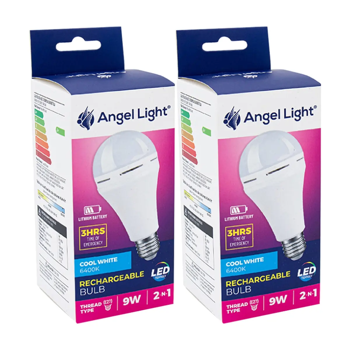 Bombillo recargable Led luz blanca 9 W Angel Light