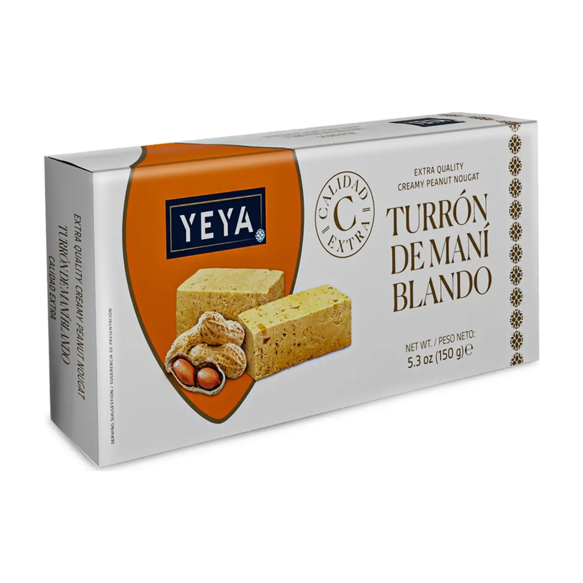 Turrón de Maní Blando Calidad Extra YEYA (150 g / 5.3 oz)