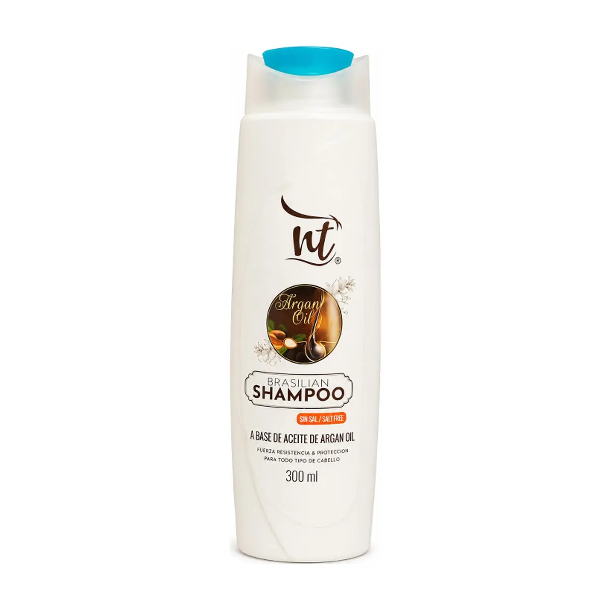 Champú brasileño a base de aceite de argan sin sal NT (300 ml / 10.58 fl.oz)