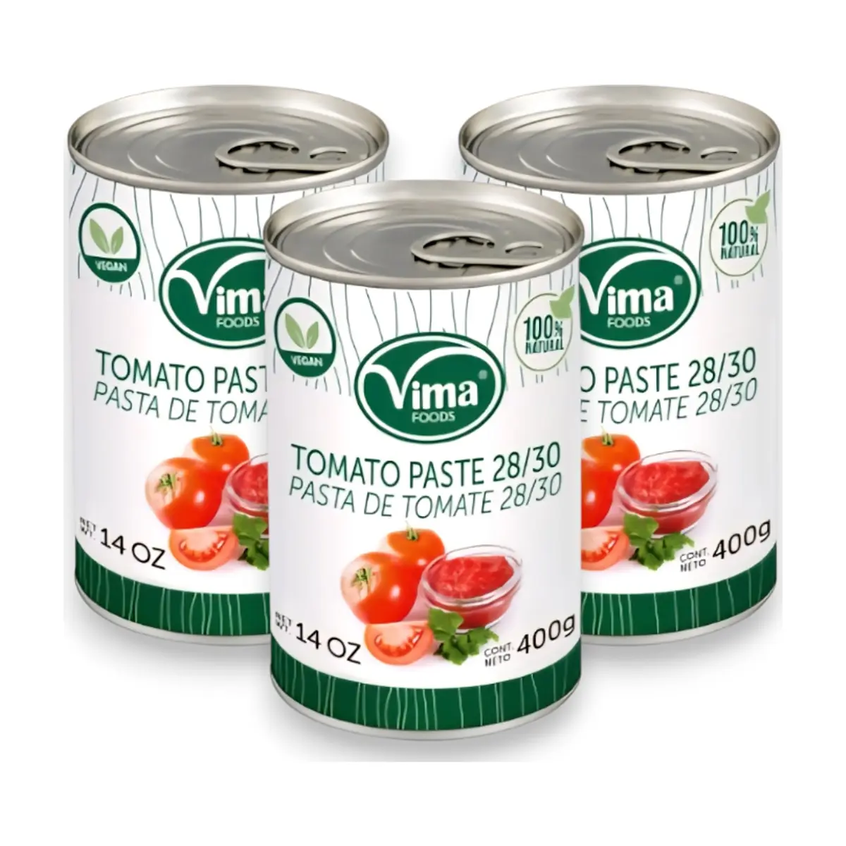 Pasta de tomate Vima Foods (3 x 400 g / 14 oz)