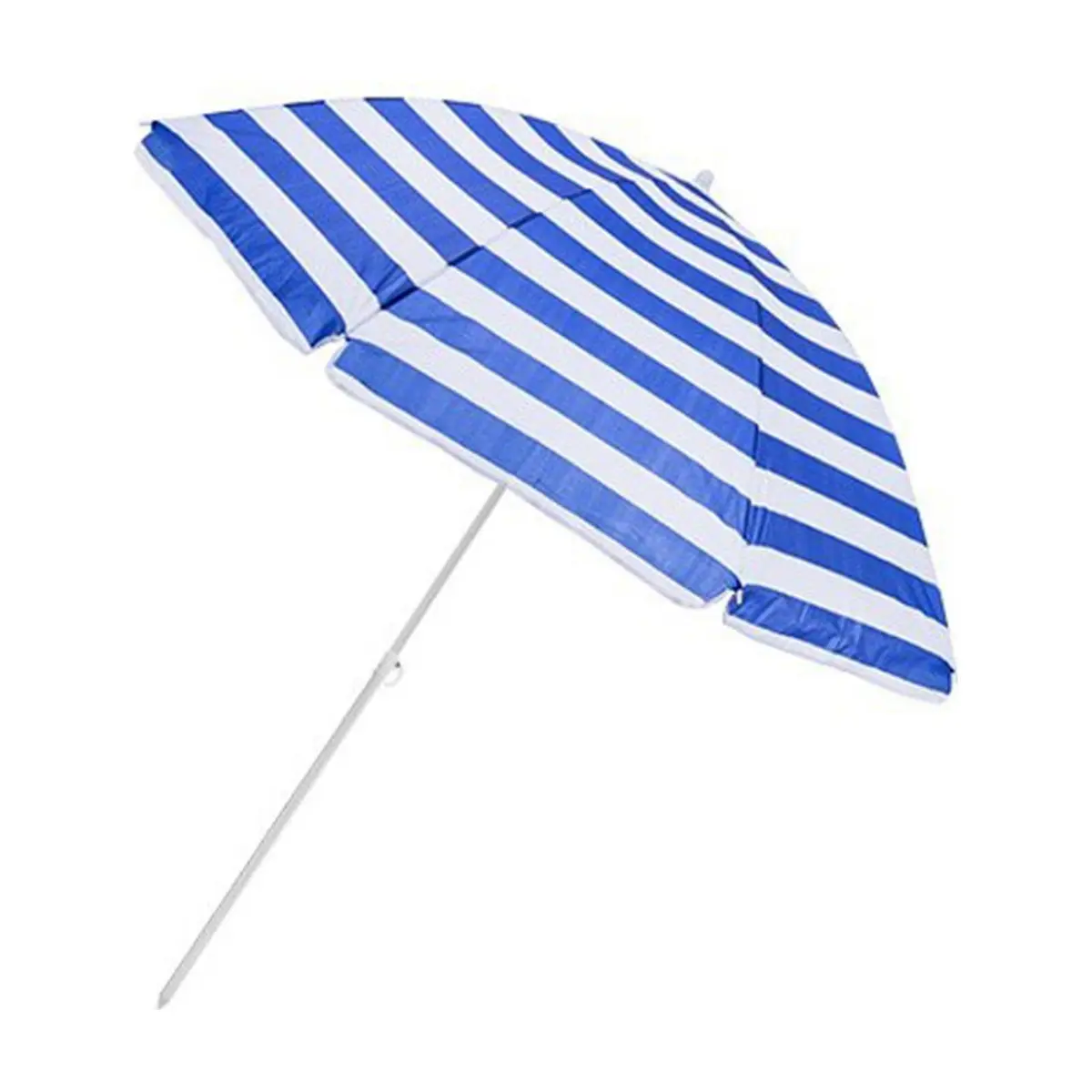Sombrilla de playa de 220 cm color blanco con rayas azules Casa y Menaje