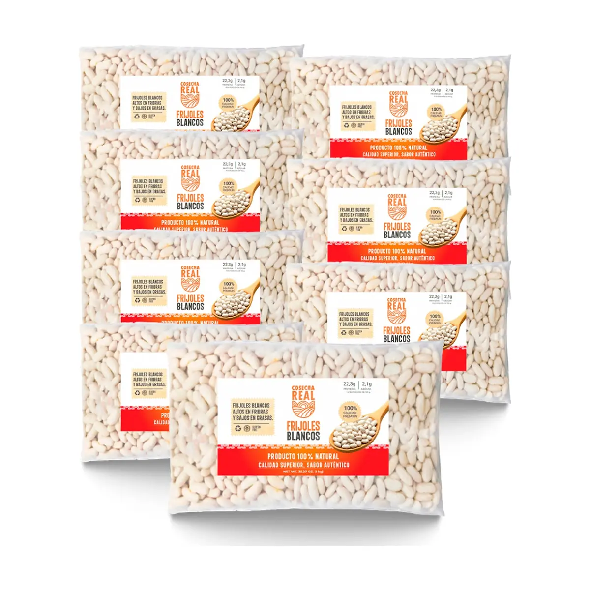 Frijoles blancos Cosecha Real (8 x 1 kg / 2.2 lb)