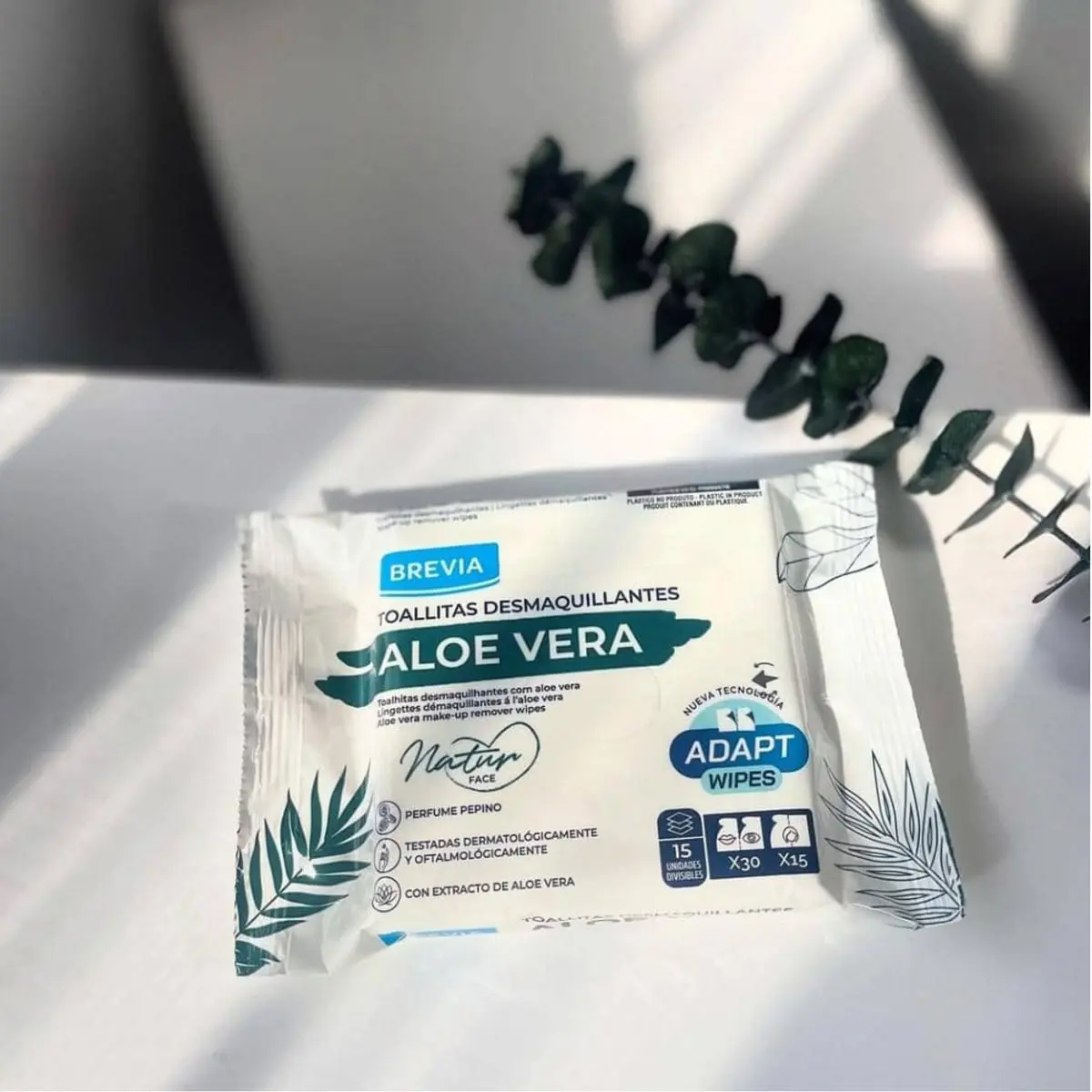 Toallitas húmedas desmaquillantes aloe vera Brevia (15 U) - Thumbnail 4
