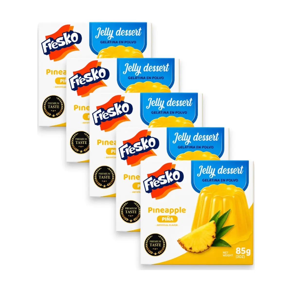 Gelatina de piña Fresko (5 x 85 g / 3 oz)