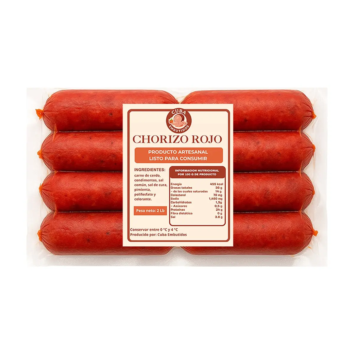 Chorizo rojo Cuba Embutidos (907 g / 2 lb) - Thumbnail 3