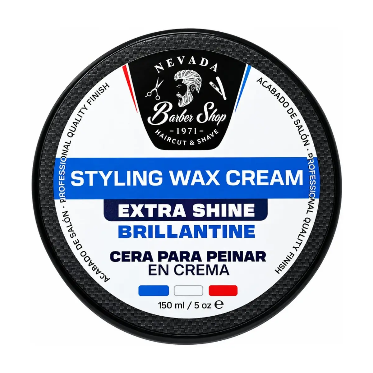 Cera para peinar en crema Brillantina Brillo extra Nevada Barber Shop (150 ml / 5 oz)