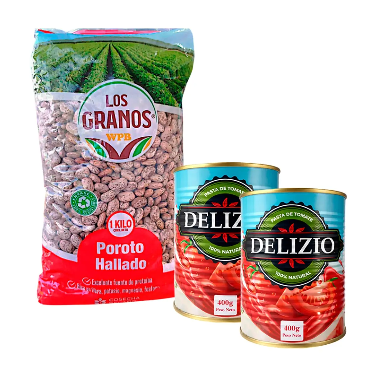 Combo: Poroto hallado + Pasta de Tomate