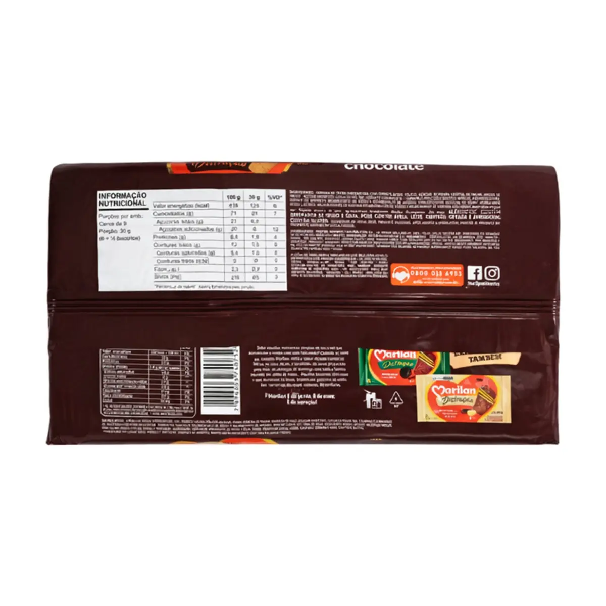 Galleta triple capa sabor vainilla con chocolate Distracao Marilan (280 g / 9.88 oz) - Thumbnail 2