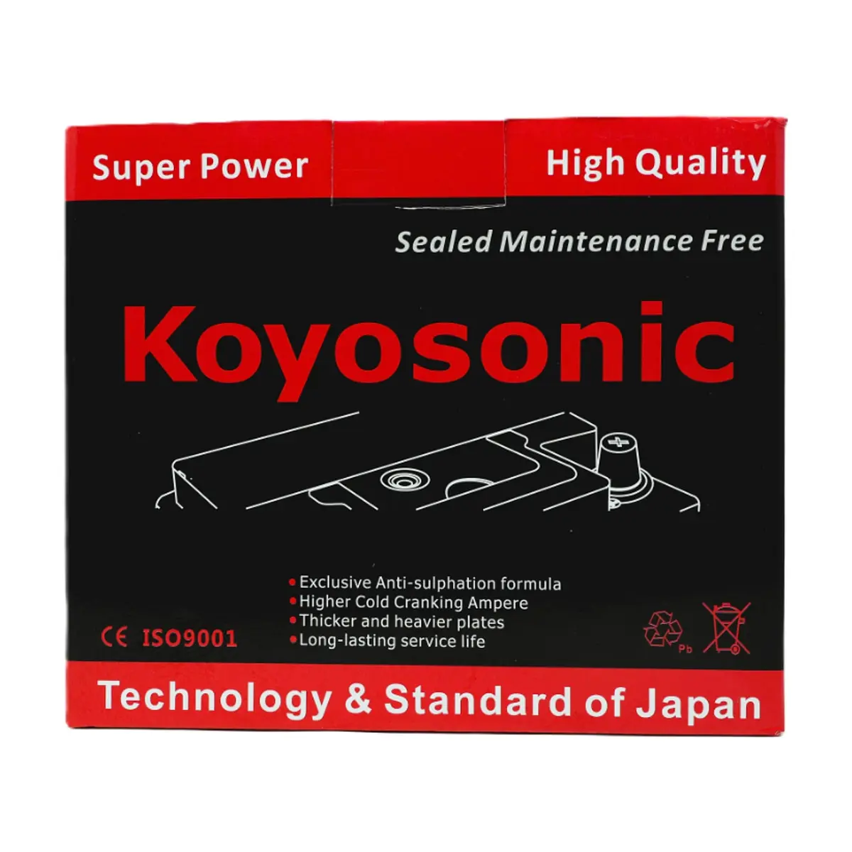 Batería Koyosonic 12V45AH - Thumbnail 5