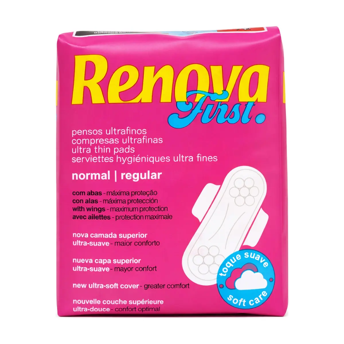 Toallas sanitarias ultrafinas con alas normal Renova (14 U) - Thumbnail 2