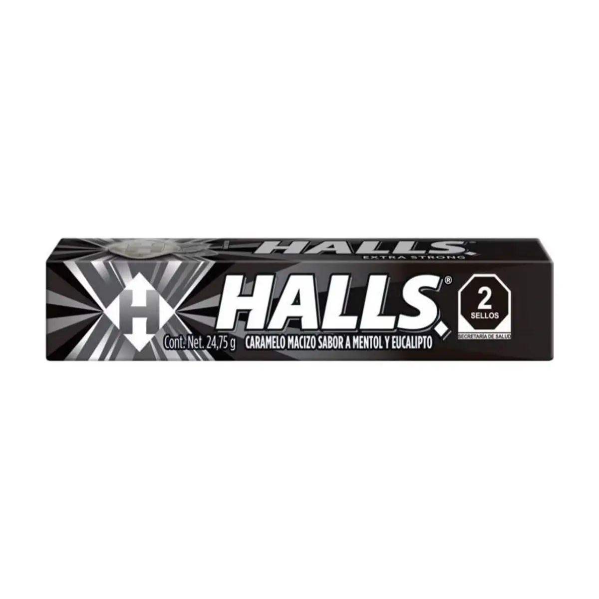 Caramelo macizo sabor a mentol y eucalipto Halls (24.75 g)