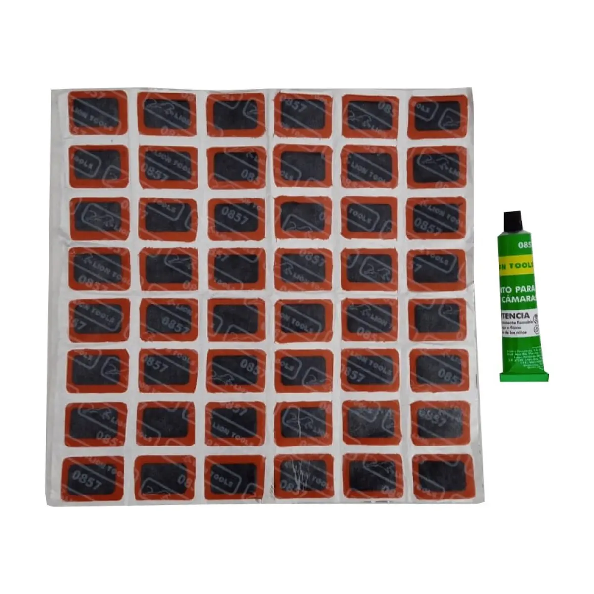 Kit de parches para cámara de llantas con pegamento Lion Tools (48 U)