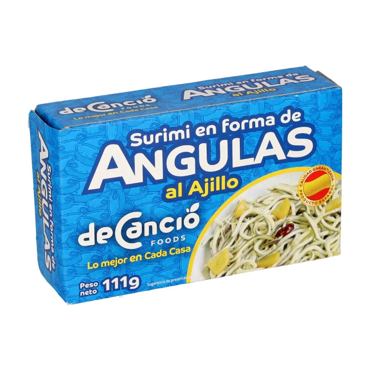 Surimi en forma de angulas al ajillo en aceite vegetal deCancio Foods (111 g / 3.92 oz) - Thumbnail 2