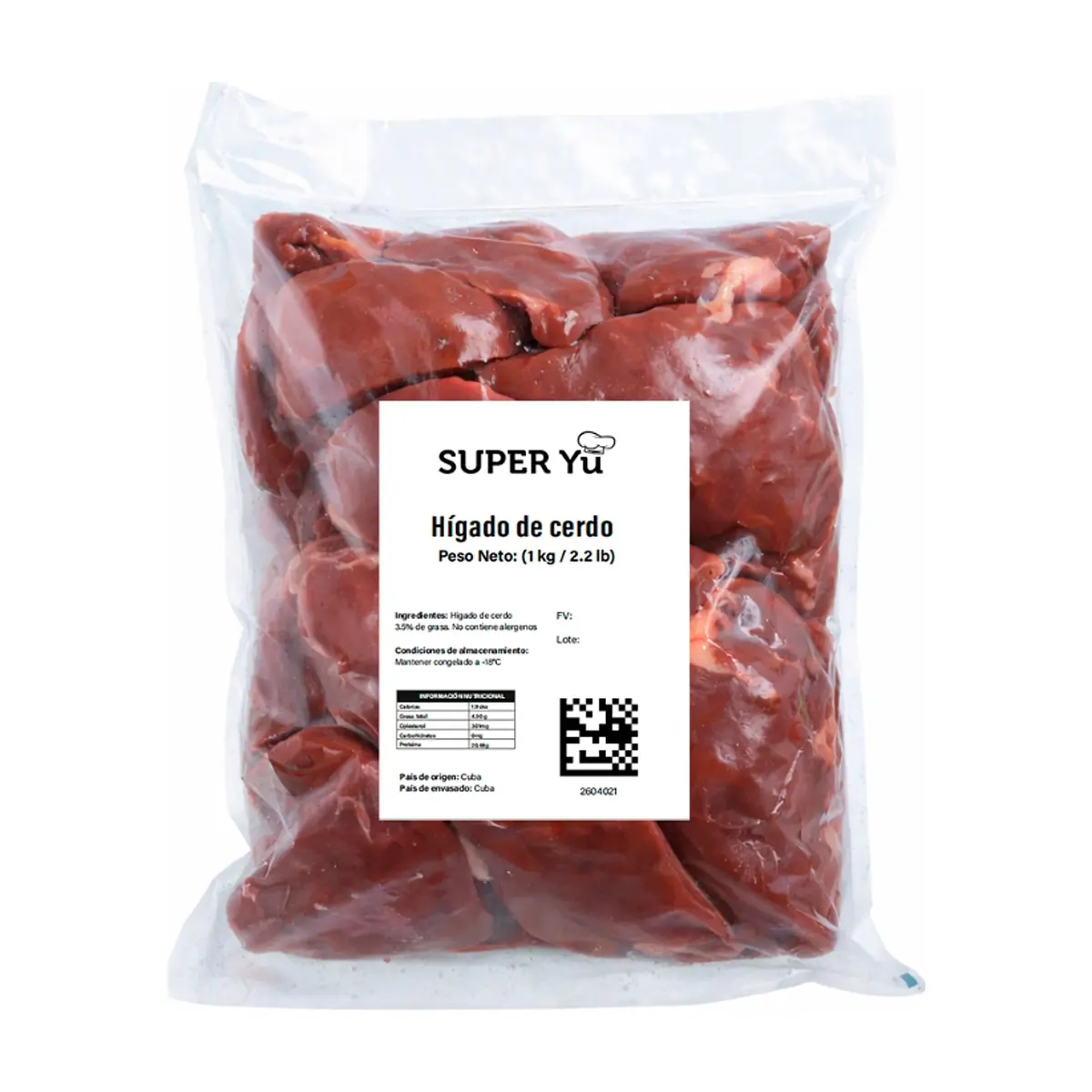 Hígado de cerdo Super Yu (1 kg / 2.2 lb) - Miniatura 3